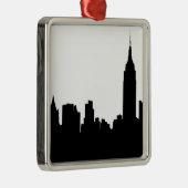 NYC Skyline-Silhouette, Reich-Staat Gbd #1 Ornament Aus Metall (Rechts)