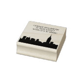 NYC Skyline Silhouette Rücksendeadresse Gummistempel (Stempel)