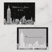 NYC Skyline Starry DIY BG Platzkarten (Vorne/Hinten)