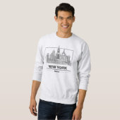 NYC Skyline Sweatshirt: Iconic Line Art Edition Sweatshirt (Vorne ganz)