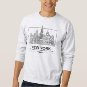 NYC Skyline Sweatshirt: Iconic Line Art Edition Sweatshirt (Vorderseite)