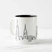 NYC Skyline-Tasse Zweifarbige Tasse (Vorderseite Links)