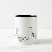NYC Skyline-Tasse Zweifarbige Tasse (Mittel)