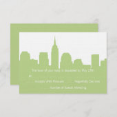 NYC Skyline Wedding RSVP Cards (Vorne/Hinten)