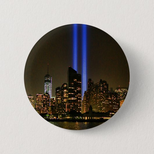 NYC Skyline: WTC 9/11 Tribute in Light 2013 #1 Button (Vorderseite)