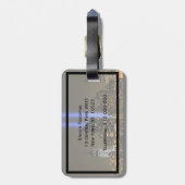 NYC Skyline: WTC 9/11 Tribute In Light 2013 #1 Gepäckanhänger (Rückseite vertikal)