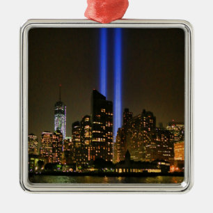 NYC Skyline: WTC 9/11 Tribute in Light 2013 #1 Ornament Aus Metall