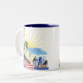 NYC Skyline Zweifarbige Tasse (Vorderseite Links)