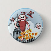 NYC Sock Monkey Button (Vorderseite)