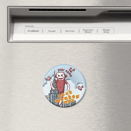 NYC Sock Monkey Magnet (In Situ (Geschirrspüler))