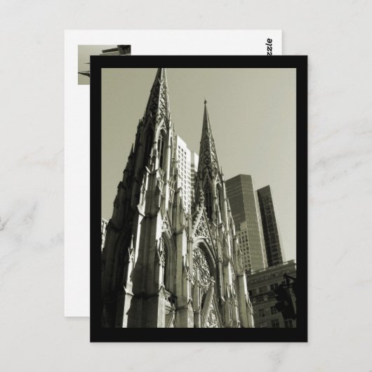 NYC St. Patrick's Cathedral Postkarte (Vorne/Hinten)