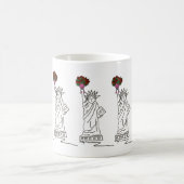 NYC Statue of Liberty Rose New York Valentine Tass Kaffeetasse (Mittel)