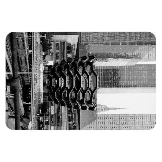 NYC Street in Monochrome Magnet (Horizontal)