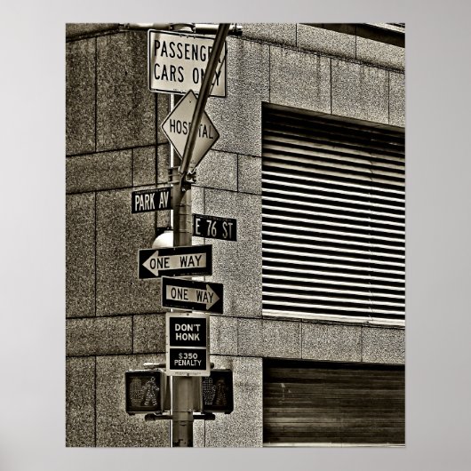 NYC Streetcorner Scenposter Poster (Vorne)