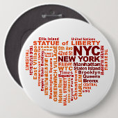 NYC-Taste - Größe enorm Button (Vorne & Hinten)