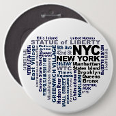NYC-Taste - Größe enorm Button (Vorne & Hinten)