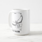 NYC-Tauben-Tarot-Tasse Kaffeetasse (Vorderseite Links)