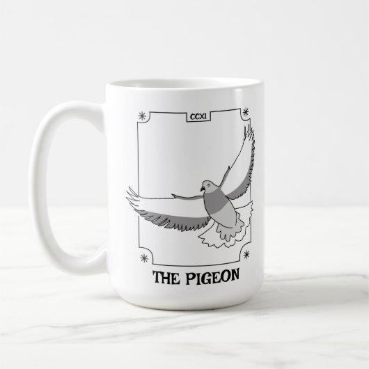 NYC-Tauben-Tarot-Tasse Kaffeetasse (Links)