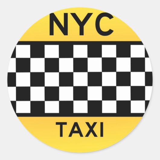 NYC TAXI-Aufkleber Runder Aufkleber (Vorderseite)