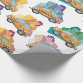 NYC Taxi Cab Muster Geschenkpapier (Ecke)