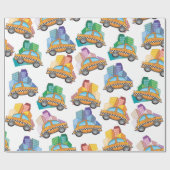 NYC Taxi Cab Muster Geschenkpapier (Flach)
