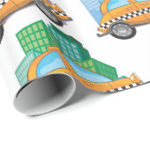 NYC Taxi Cab Muster Geschenkpapier (Rolleneckpunkt)