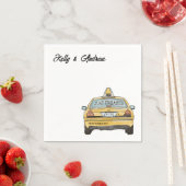 NYC Taxi Verlobung Cocktail Napkins Serviette (Beispiel)