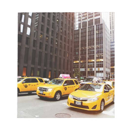 NYC-Taxikabinen in New York Notizblock (Vorderseite)