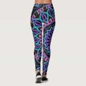 NYC Techno Rave Blacklight Mandala Leggings (Rückseite)