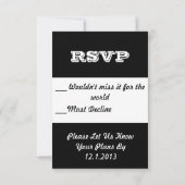 NYC Theater District RSVP Card ~Spaß zum Anpassen Karte (Rückseite)