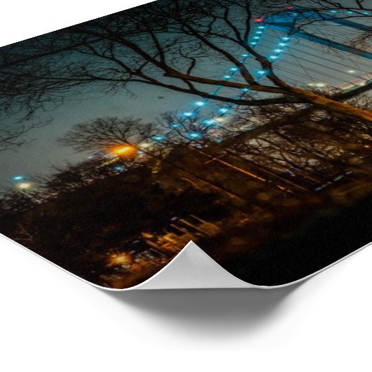 NYC Throgs Neck Bridge Poster (Ecke)