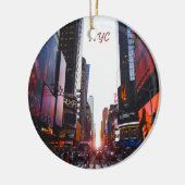 NYC Times Square New York City Keramik Ornament (Links)