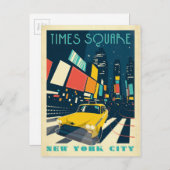 NYC - Times Square Postkarte (Vorne/Hinten)