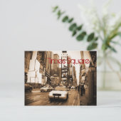 NYC Times Square Taxi Postkarte (Stehend Vorderseite)