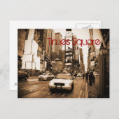 NYC Times Square Taxi Postkarte (Vorne/Hinten)