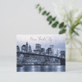 NYC Unforgettable Night Skyline  Postkarte (Stehend Vorderseite)