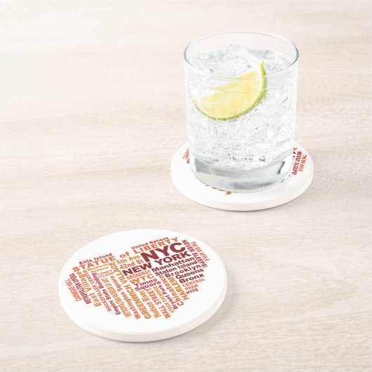 NYC-Untersetzer Sandstein Untersetzer (Seite)