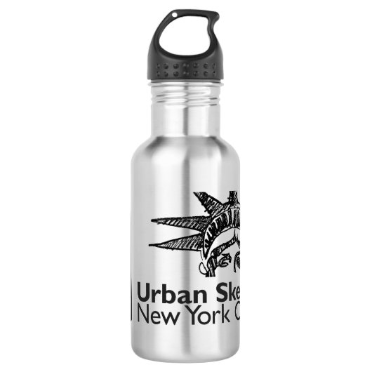 NYC Urban Sketcher Stainless Steel Water Flasche Edelstahlflasche (Vorderseite)