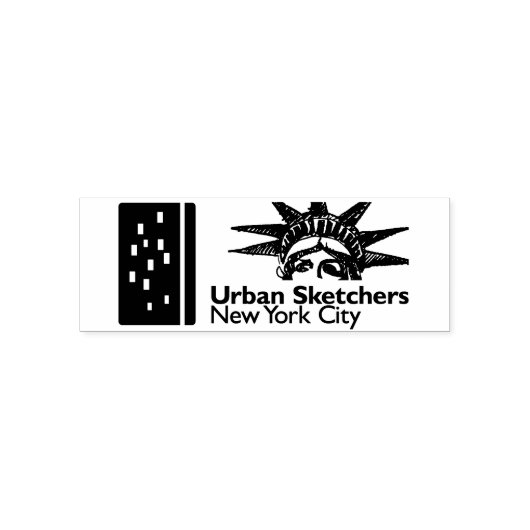 NYC Urban Sketchers Self-Briefmarke Permastempel (Design)
