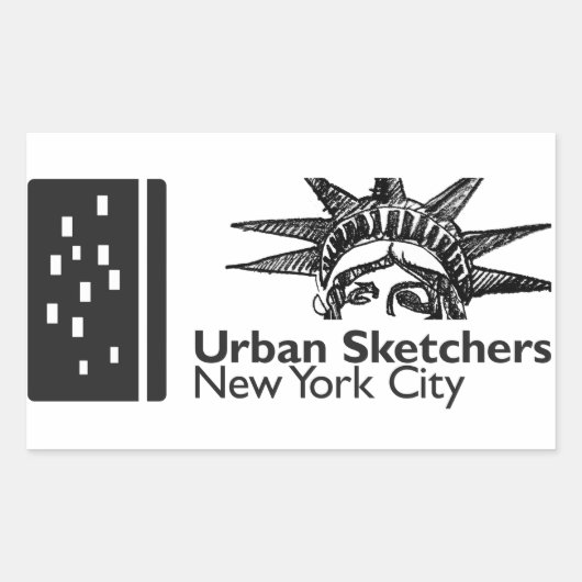 NYC Urban Sketchers Sticker (Vorderseite)