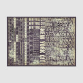 NYC Urban Typography Collage Panel FB2 Dekoupage Seidenpapier (Vorderseite)