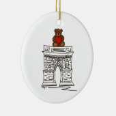 NYC Valentine's Day Washington Square Arch Keramik Ornament (Rechts)