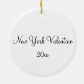 NYC Valentine's Day Washington Square Arch Keramik Ornament (Hinten)