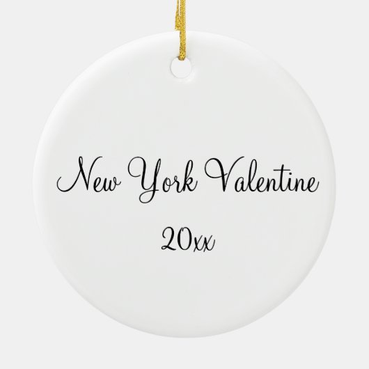 NYC Valentine's Day Washington Square Arch Keramik Ornament (Hinten)