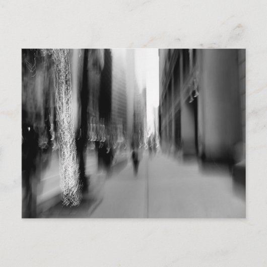 NYC Vertical B&W Blur Postkarte (Vorderseite)