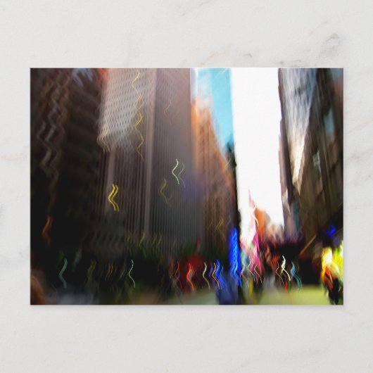 NYC Vertikale Blur Postkarte (Vorderseite)