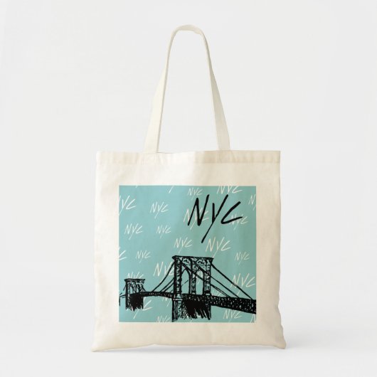 Nyc vibes tote bag (Cyan) Tragetasche (Vorne)