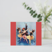 NYC Vintag Ballerinas Dance Postkarte (Stehend Vorderseite)
