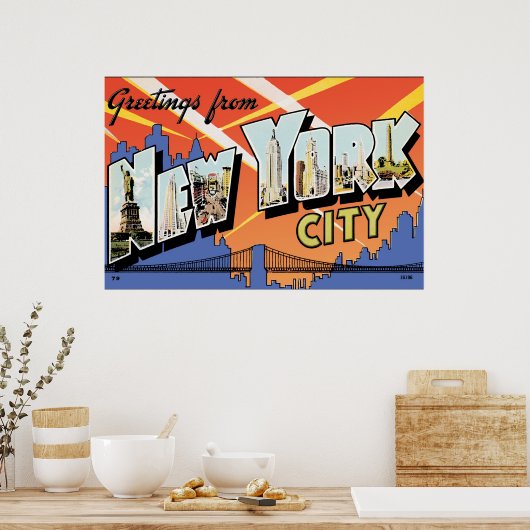 NYC Vintag Postcard Poster (Küche)