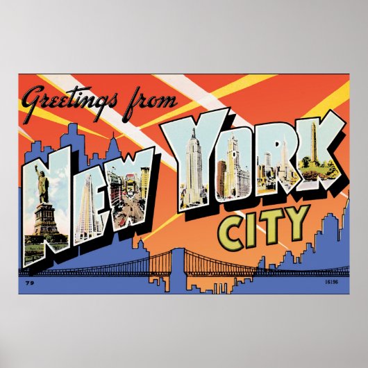 NYC Vintag Postcard Poster (Vorne)